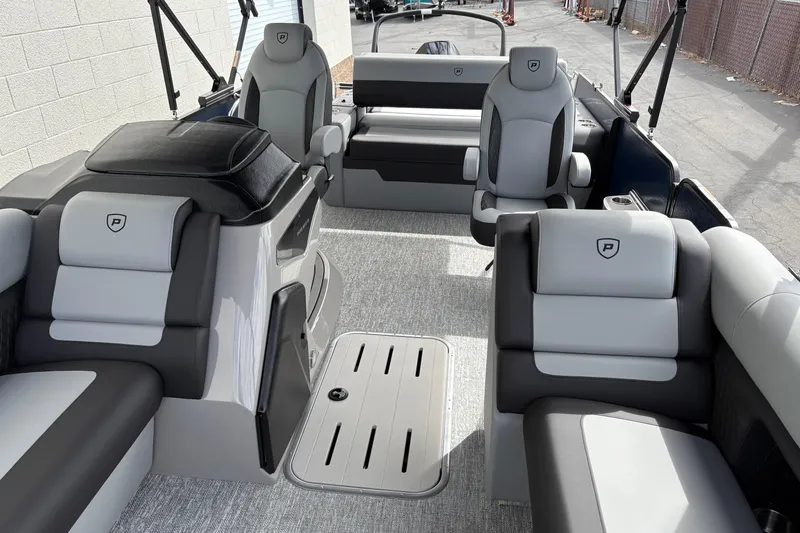 Slide: The Image of 2026 Premier 230 Sunsation RL boat interior with luxurious seating and modern design. - 17