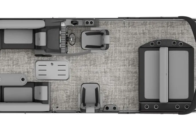 The Image of 2026 Premier 210 Sunsation RL pontoon boat on trailer at Sun Country Inland showroom. - 2