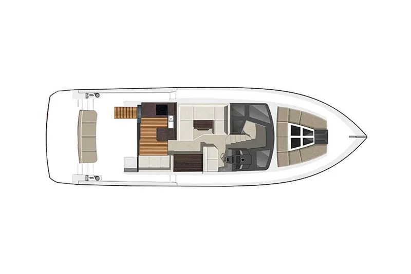 Slide: The Image of Manufacturer Provided Image: Top view layout of 2023 Galeon 470 Sky yacht interior. - 28