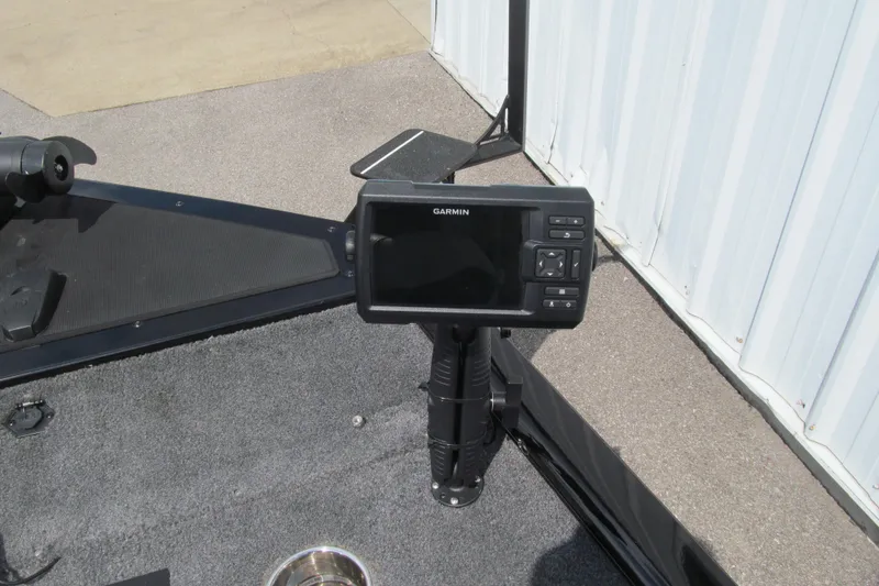 Slide: The Image of Garmin fishfinder on 2018 Tracker Pro 160 boat deck. - 8