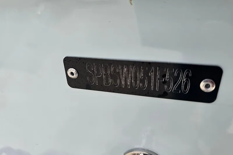 Slide: The Image of 2026 Sea Pro 225 Sandbar boat identification plate with serial number. - 35