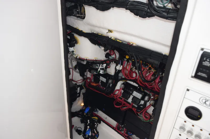 Slide: The Image of Electrical wiring system inside 2025 Contender 35 ST boat. - 26