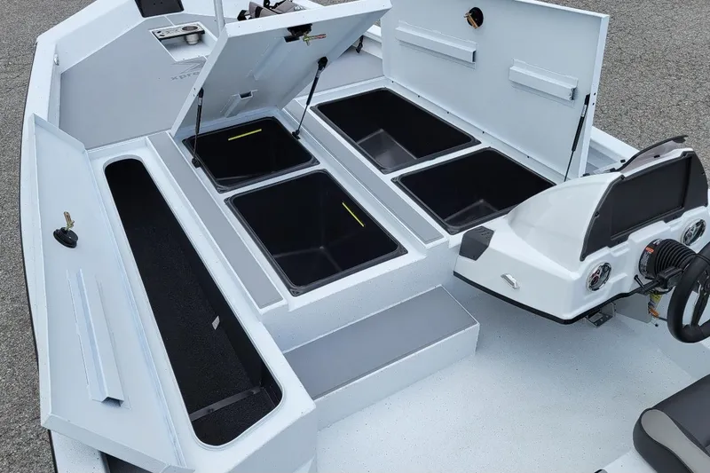 Slide: The Image of SeaDek logo on Xpress H20 Bass boat, 2026 model, featuring textured surface. - 9