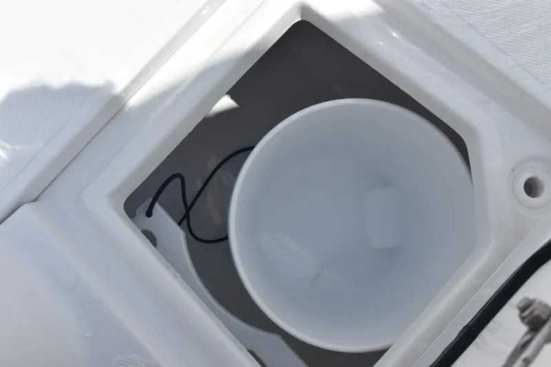 Slide: The Image of Cup holder on 2026 Sea Hunt Ultra 275 SE boat, white interior. - 29
