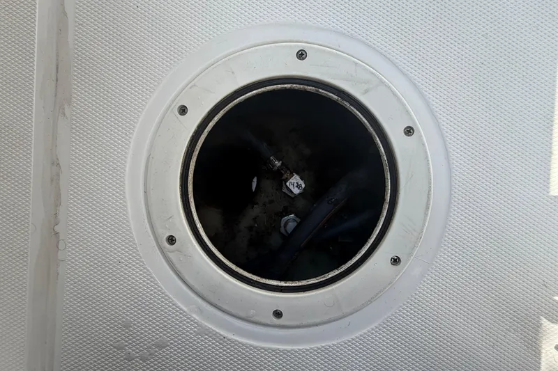 Slide: The Image of Inspection hatch on 2020 Striper 220 Center Console boat deck. - 62