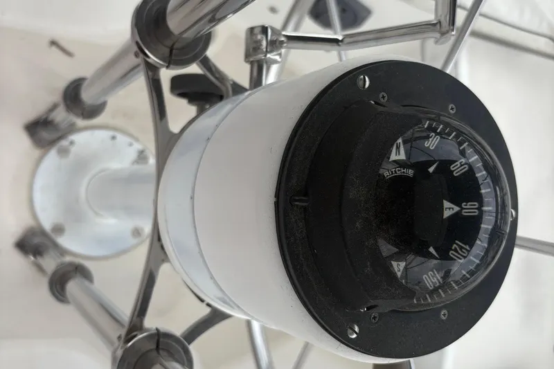 Slide: The Image of Compass on 1981 Sabre 31 sailboat, mounted on stainless steel frame. - 74