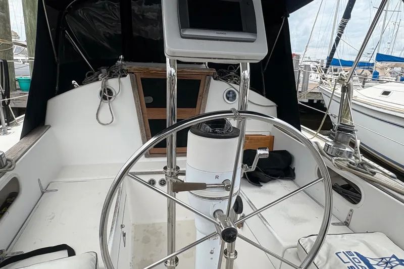 Slide: The Image of Compass on 1981 Sabre 31 sailboat, mounted on stainless steel frame. - 41