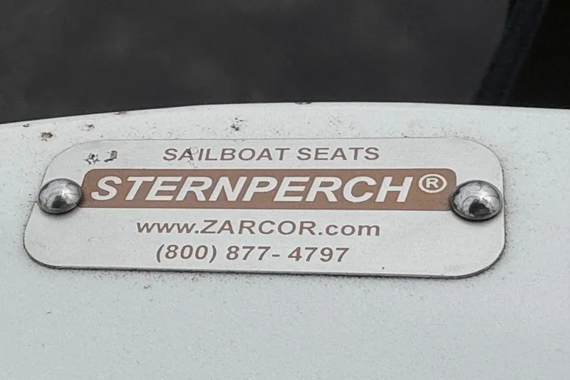 Slide: The Image of Close-up of 1981 Sabre 31 sailboat deck fittings and hardware. - 51