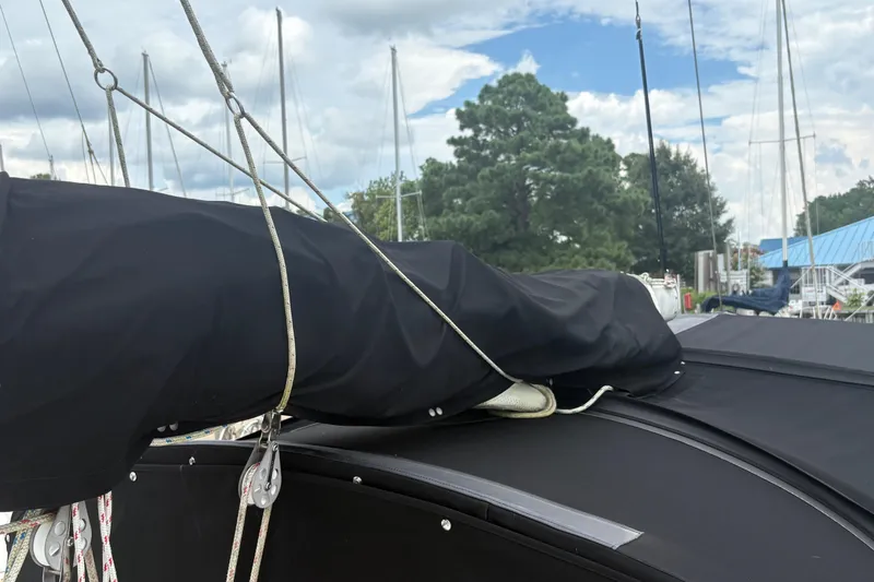 Slide: The Image of Aging plumbing components on a 1981 Sabre 31 boat with peeling paint. - 61