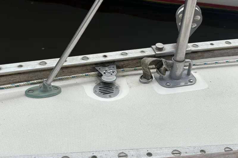 Slide: The Image of Bilge pump control panel on 1981 Sabre 31 boat, featuring auto, off, and manual settings. - 71