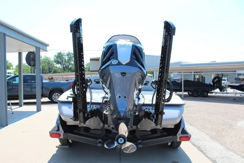 Slide: The Image of 2026 Skeeter FXR20 FLEX boat interior with dual seats and sleek dashboard design. - 7