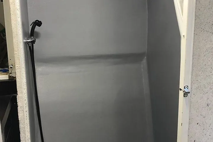 Slide: The Image of Interior shower area of 2012 River Hawk 73 Sea Stryker Fast Patrol Boat. - 18