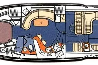 Slide: The Image of Engine compartment of a 1995 Sea Ray 370 Sundancer with visible wiring and components. - 17