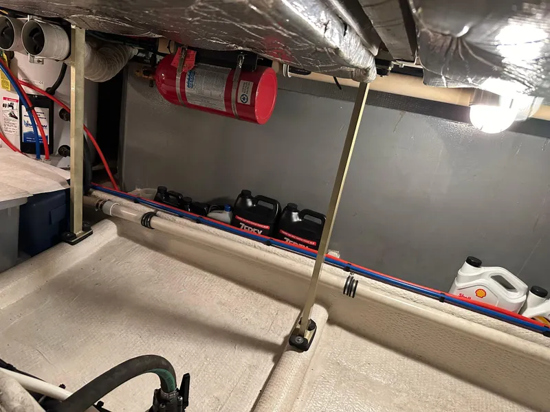 Slide: The Image of Pilot cabin of 2001 Cherubini Independence 45 yacht with steering wheel and navigation equipment. - 12