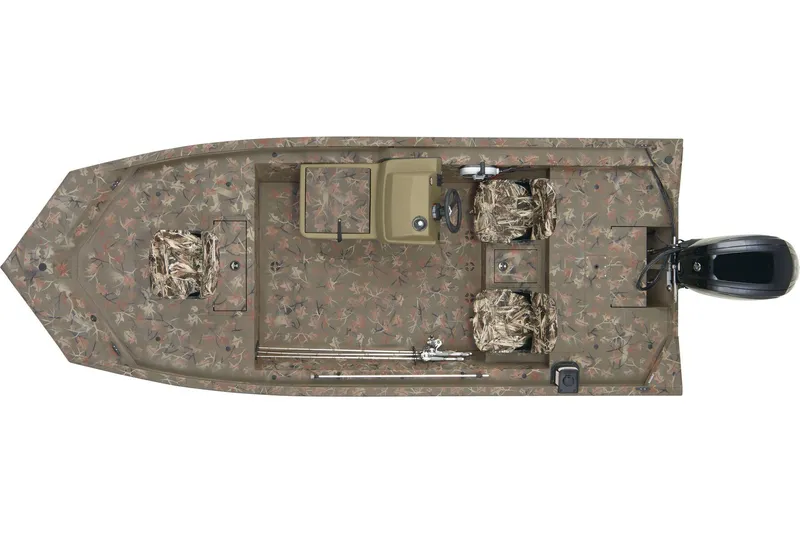 Slide: The Image of 2026 Tracker Grizzly 1754 SC boat on trailer with Mercury outboard motor. - 4