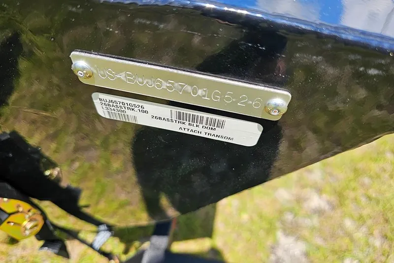 Slide: The Image of 2026 Tracker Bass Tracker Classic XL hull identification number plate. - 17