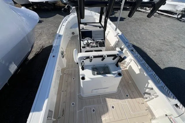 Slide: The Image of 2025 Parker 2600 Center Console boat with spacious deck and modern controls. - 45