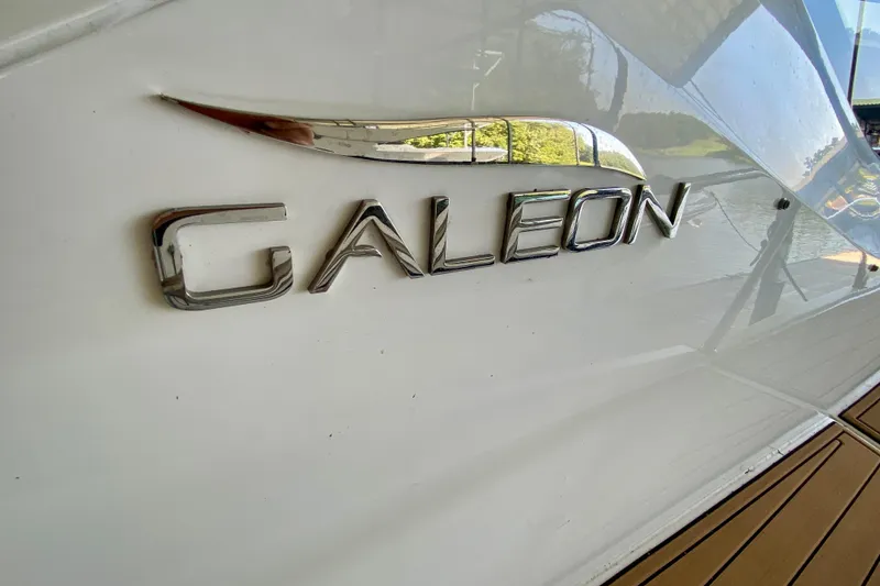 Slide: The Image of Open storage compartment on 2018 Galeon 385 HTS yacht with gear inside. - 20