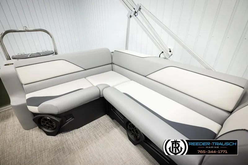 Slide: The Image of Luxurious seating in 2026 Avalon VEN CRB boat, featuring modern design and comfort. - 23
