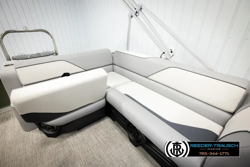 Slide: The Image of Luxurious seating in 2026 Avalon VEN CRB boat, featuring modern design and comfort. - 24