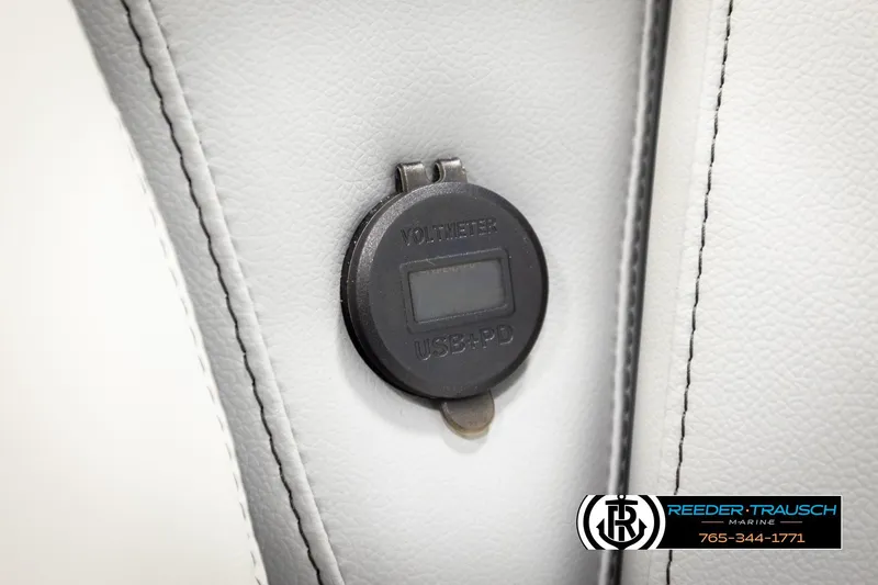 Slide: The Image of USB port and voltmeter on Avalon VEN CRB 2026 boat interior. - 39