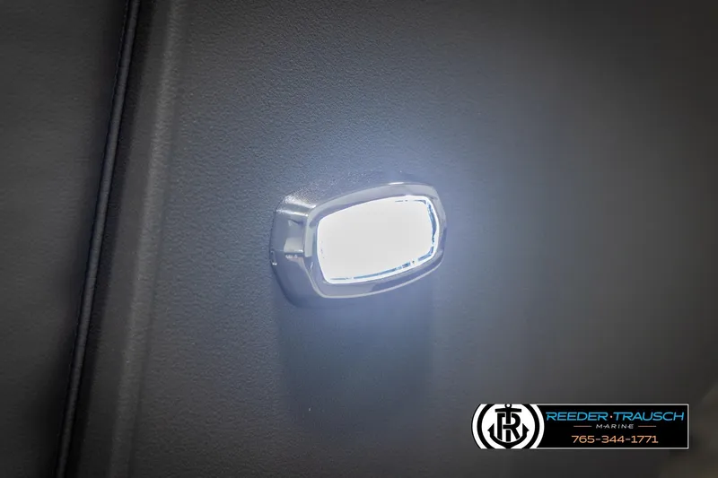 Slide: The Image of LED light on Avalon VEN CRB 2026 interior, Reeder-Trausch Marine branding visible. - 41