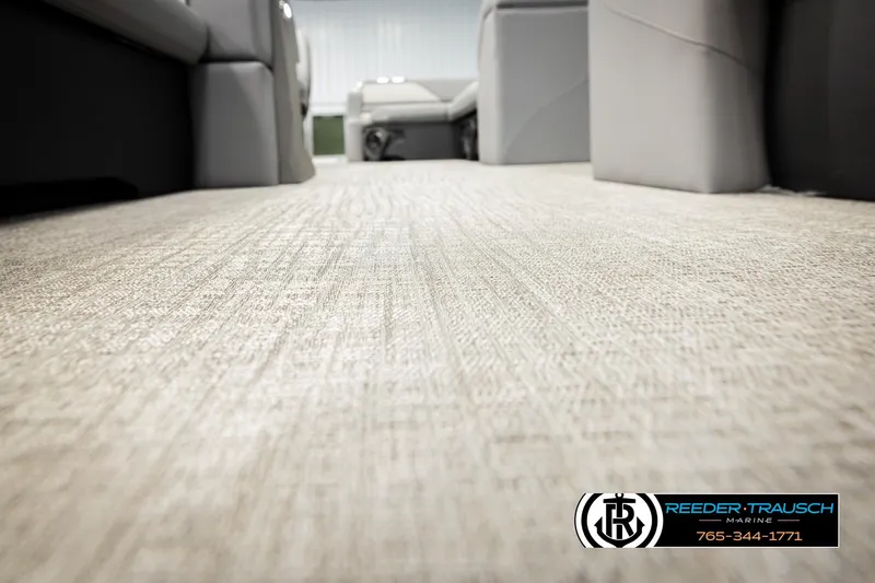 Slide: The Image of Luxurious interior of 2026 Avalon VEN CRB boat with plush carpet flooring. - 42