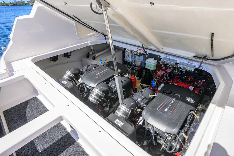 Slide: The Image of Engine compartment of 2020 Regal 35 Sport Coupe with Volvo Penta engines. - 33