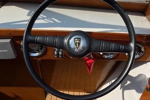 Slide: The Image of Depth gauge on 1963 Chris-Craft Sea Skiff boat dashboard. - 11