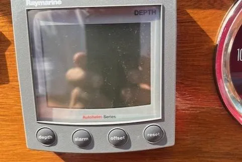 Slide: The Image of Storage area in a 1963 Chris-Craft Sea Skiff with life jackets and gear bags. - 12