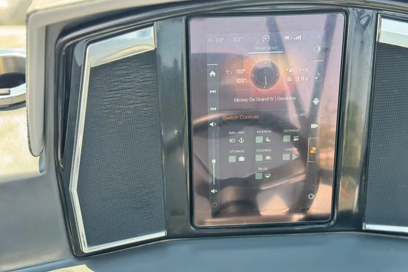 Slide: The Image of 2023 Regency 250 LE3 dashboard display with control interface and temperature readings. - 24