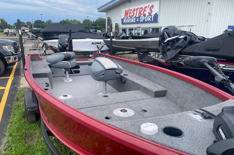 Slide: The Image of 2024 Alumacraft Escape 165 Tiller boat at Westre's Marine & Sport dealership. - 8