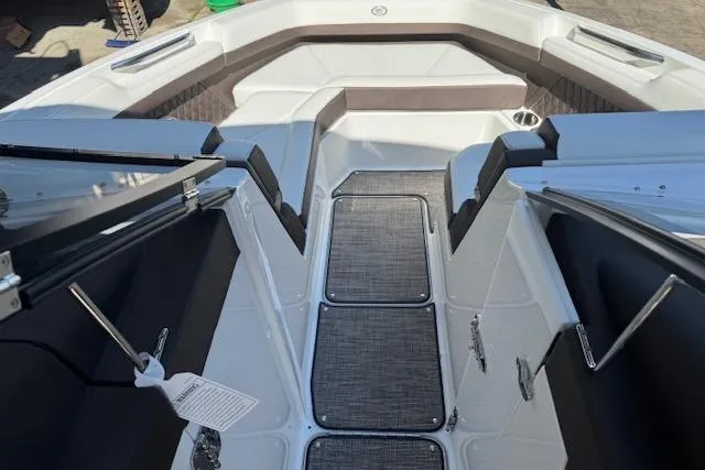 Slide: The Image of 2026 Cobalt R6 Outboard boat interior with sleek seating and modern design. - 10