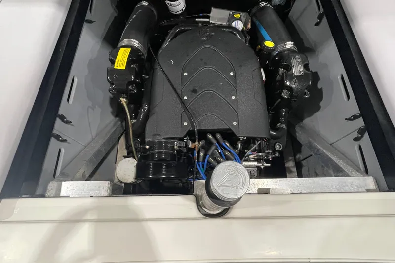 Slide: The Image of 2007 Centurion Cyclone C4 engine compartment, showcasing detailed mechanical components. - 10