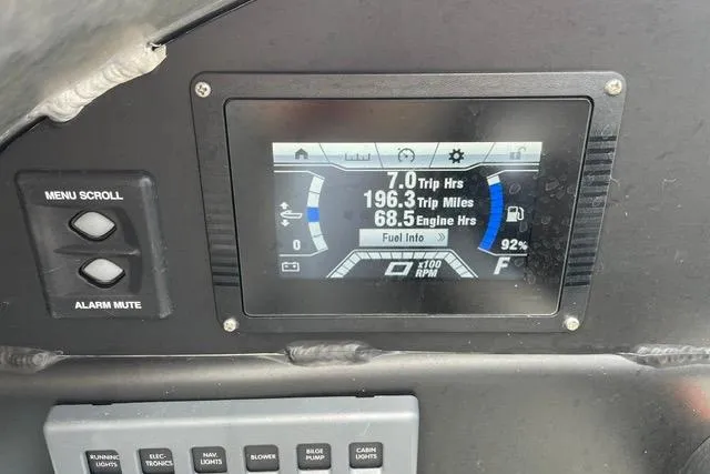 Slide: The Image of Dashboard of 2023 RSRRacecraft Rouge 16 showing trip and engine data. - 9