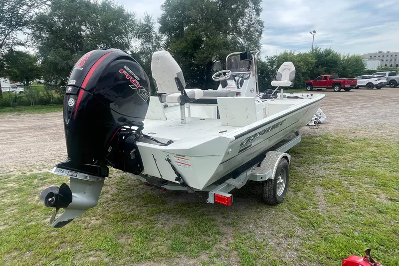 Slide: The Image of 2021 Crestliner 2000 Bay boat with Mercury Pro XS engine on trailer. - 3
