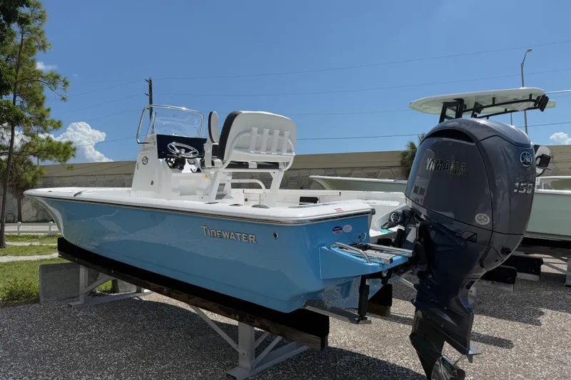 The Image of 2026 Tidewater 2110 Bay Max boat with Yamaha 150 engine, displayed outdoors. - 0