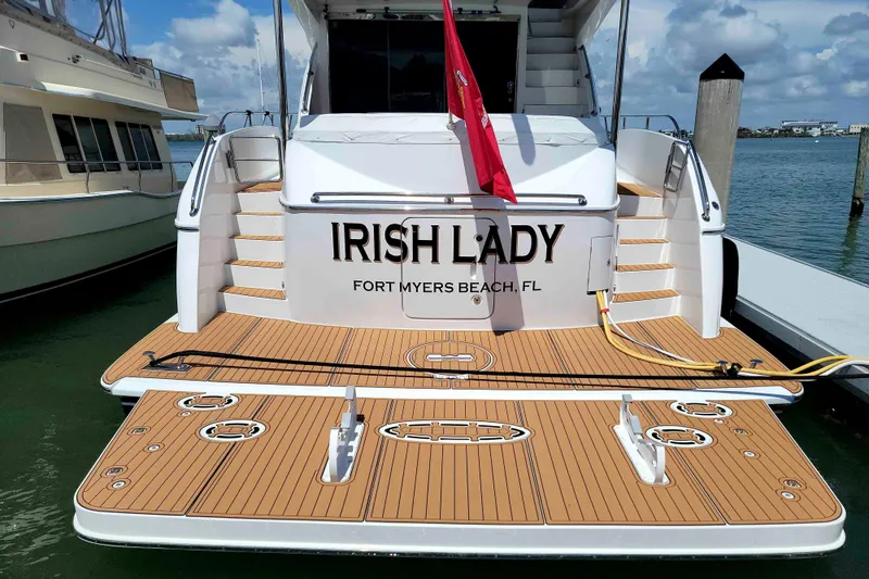 Slide: The Image of 2009 Hatteras 60 Motor Yacht "Irish Lady" docked at Fort Myers Beach, FL. - 11