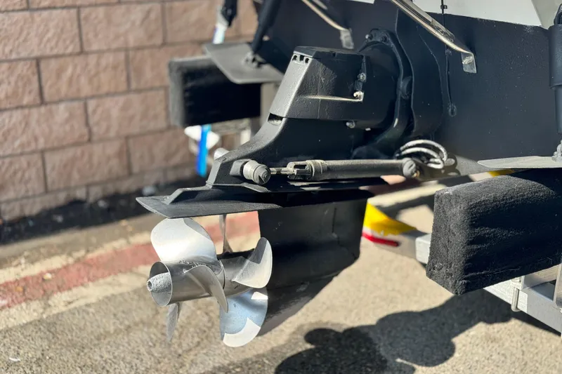 Slide: The Image of Close-up of a 2007 Crownline 270 BR boat propeller and stern drive. - 5