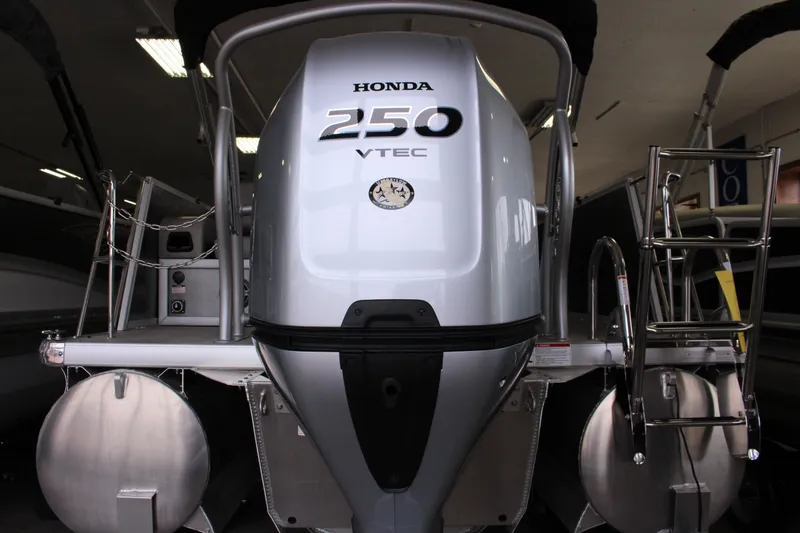 Slide: The Image of 2022 Premier Intrigue 230 Bed with Honda 250 VTEC engine, rear view. - 3