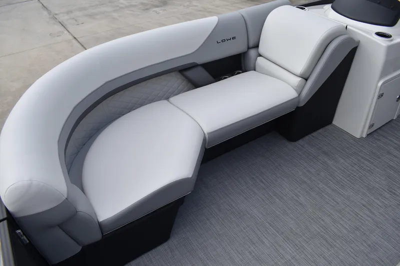 Slide: The Image of Luxurious seating on 2026 Lowe SS 210 boat with modern design and comfort. - 9