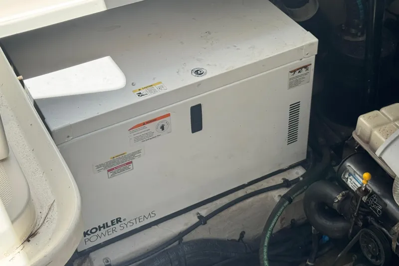 Slide: The Image of Kohler power system in 2010 Sea Ray 390 Sundancer engine compartment. - 44