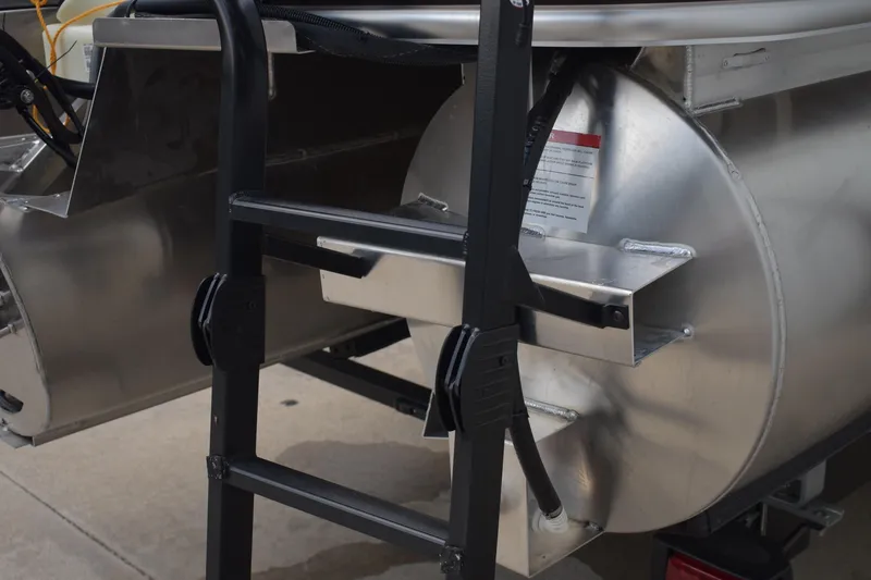 Slide: The Image of 2026 Lowe LF 232 boat seating, featuring sleek gray and white upholstery design. - 12