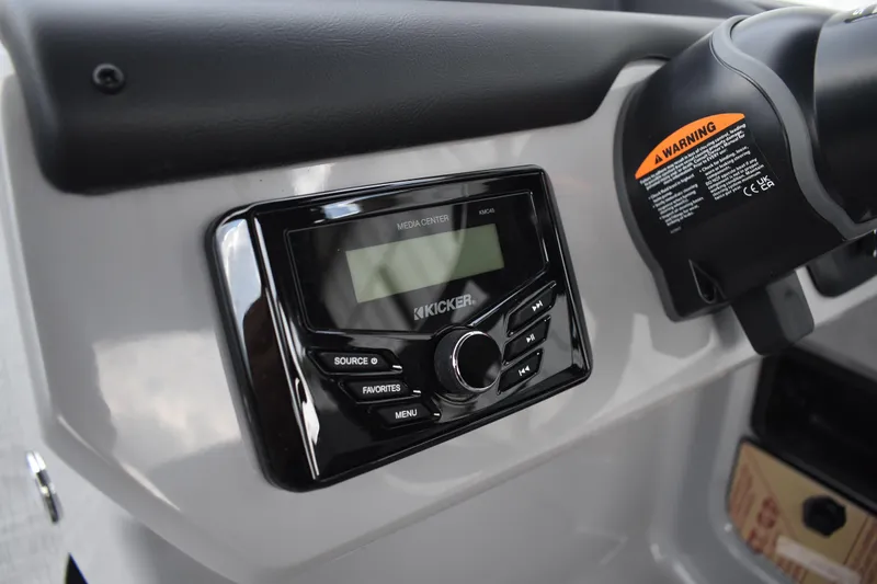 Slide: The Image of Hexagonal storage compartment in 2026 Lowe LF 232 boat interior. - 36