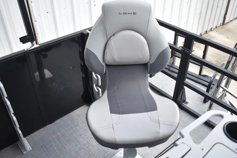 Slide: The Image of Stainless steel cleat on Lowe LF 232 boat, 2026 model, with textured surface. - 47