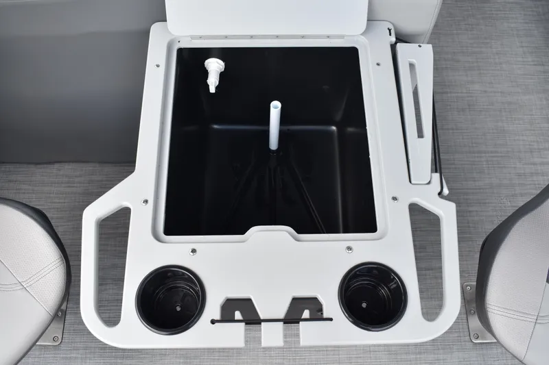 Slide: The Image of Lowe LF 232 boat seat, 2026 model, in a sleek, modern design on deck. - 49