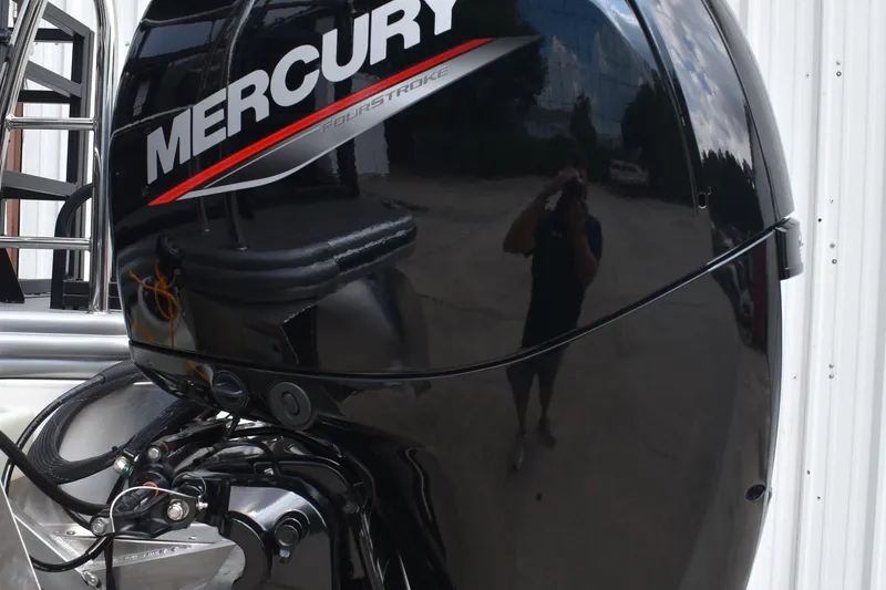 Slide: The Image of SeaStar by Dometic steering cylinder on Lowe LF 232, 2026 model. - 8