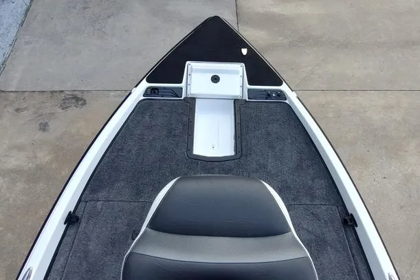 Slide: The Image of Front deck of 2026 Phoenix 721zxl boat with seating and storage compartments. - 3
