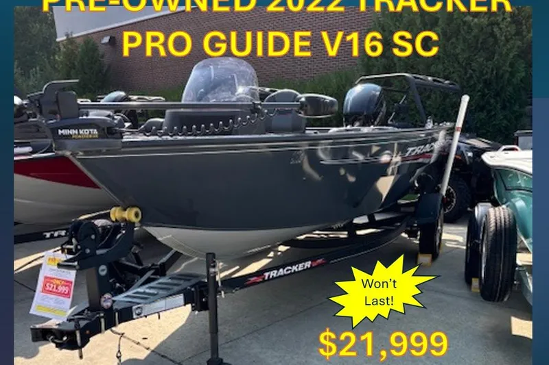 Slide: The Image of Pre-owned 2022 Tracker Pro Guide V16 SC boat for sale at $21,999. - 7