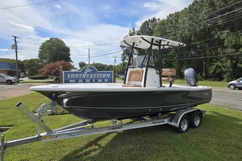Slide: The Image of 2026 Sea Hunt BX 22 BR boat on trailer at Southeastern Marine dealership. - 8